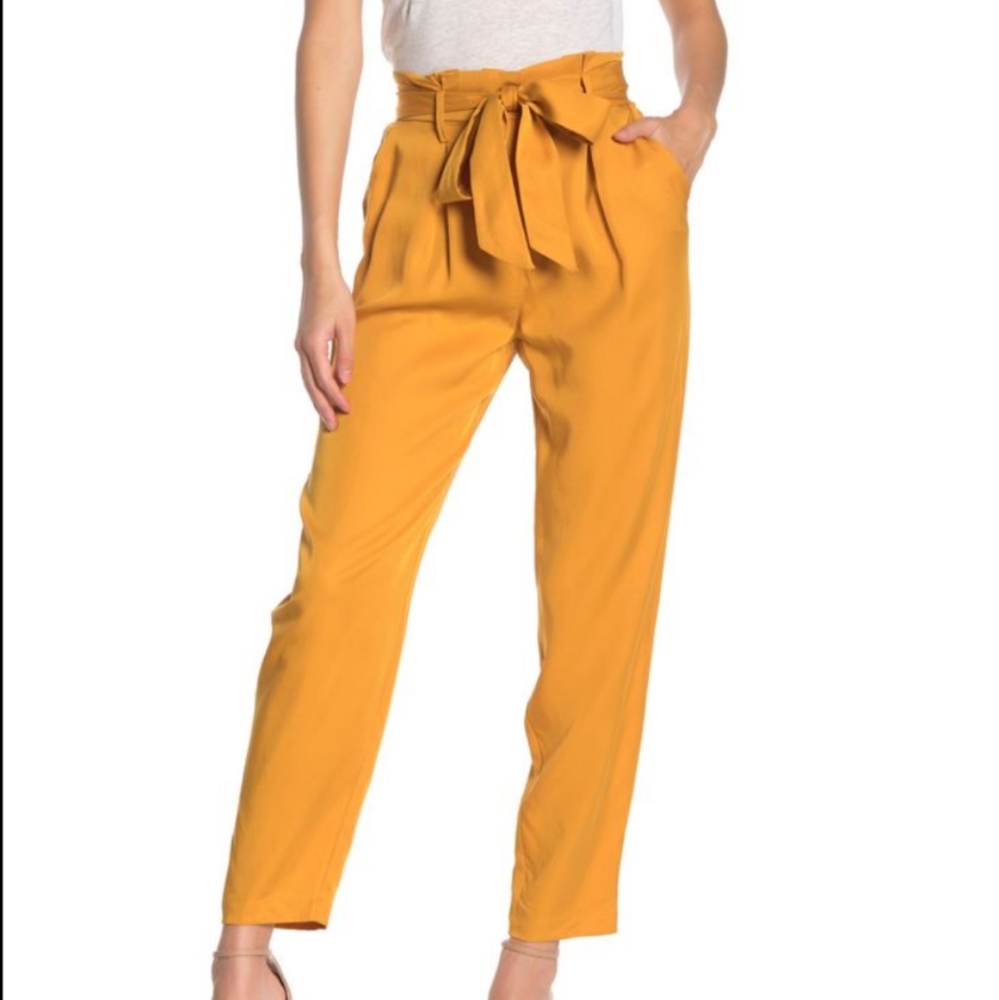 Socialite Mustard Paperbag Trousers